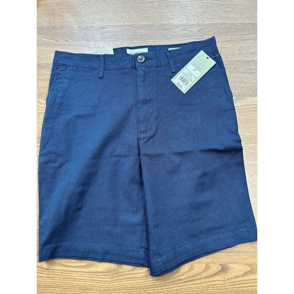 Goodfellow & Co Navy Flat Front Shorts Slim Fit Stretch Size 28